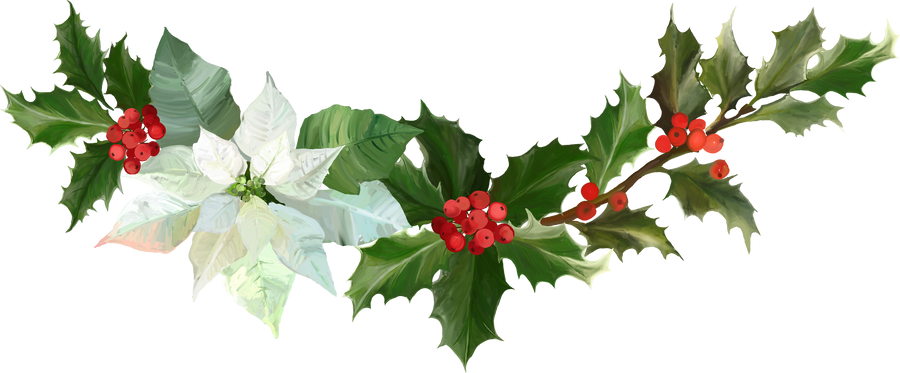 Watercolor Christmas Garland